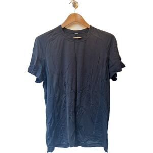 Lululemon Grey Black Short Sleeve Active Workout Yoga Top Men's Sz L